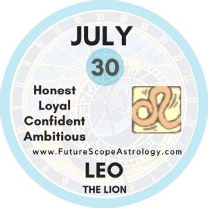 JULY 30 Zodiac (LEO) Birthday: Personality, Compatibility, - FutureScope Astrology