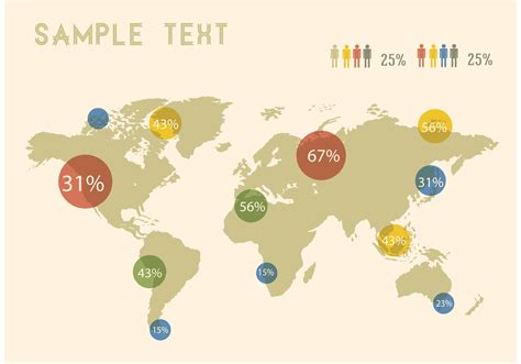 Template Of World Map Infographic Free Vector - Bank2home.com