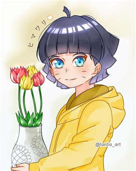 himawari vase💐 - Himawari Uzumaki Fan Art (44040732) - Fanpop