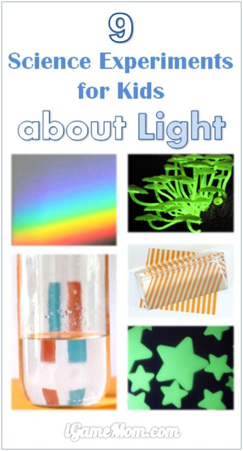 9 Science Experiments about Light for Kids