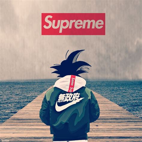 #freetoedit #supreme #goku #supremewallpaper #nike #fire | Dragon ball ...