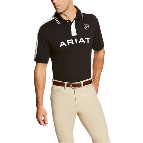 Ariat Mens New Team Polo Shirt - Black - Clothing from Oakfield ...