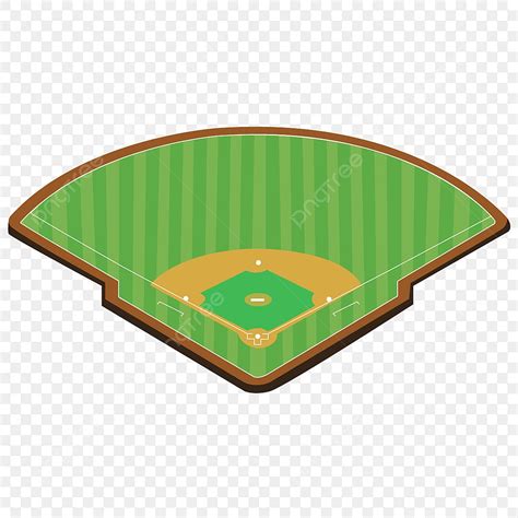 Cartoon Baseball Field Clipart Transparent Background, Cartoon Green ...