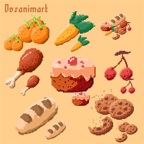 Pixel art food by Desanimart on Newgrounds