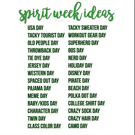 Spirit Week Themes, Spirit Day Ideas, Spirit Weeks, Spirt Week Ideas, School Events, School ...