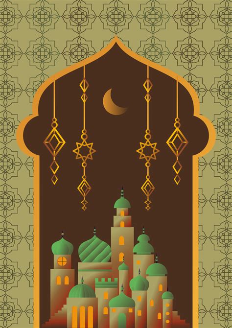 Luxury Islamic Background Template with mosque and lantern decoration 7817942 Vector Art at Vecteezy