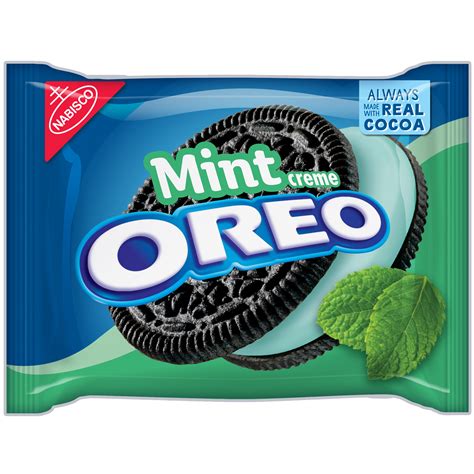 OREO Mint Creme Chocolate Sandwich Cookies, 15.2 oz - Walmart.com ...