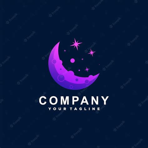 Premium Vector | Moon star gradient logo design