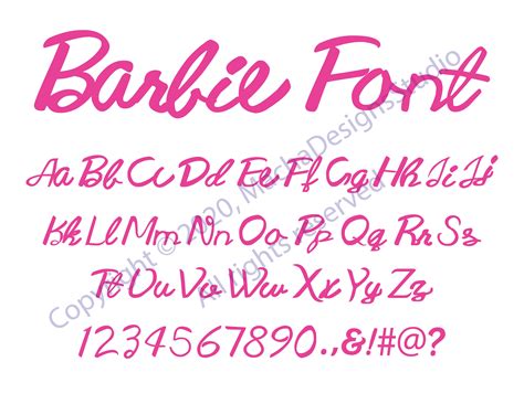 Barbie Font SVG Barbie Alphabet Font SVG Barbie SVG Digital | Etsy