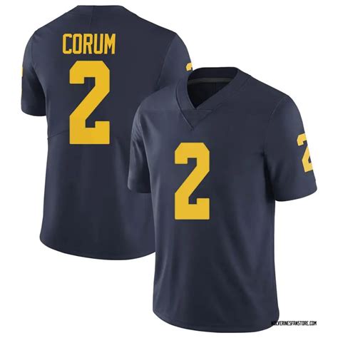 Limited Youth Blake Corum Michigan Wolverines Navy Football College Jersey