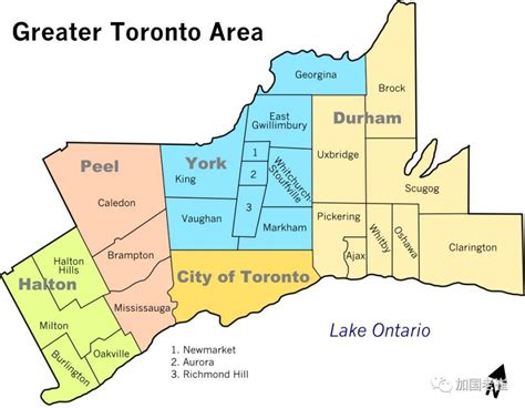 Map of Toronto area - Toronto area map (Canada)