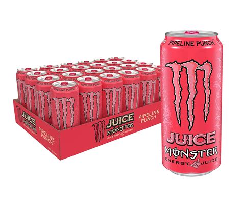 Buy Monster Energy Juice, Pipeline Punch, 16 Ounce (Pack of 24) & Java ...