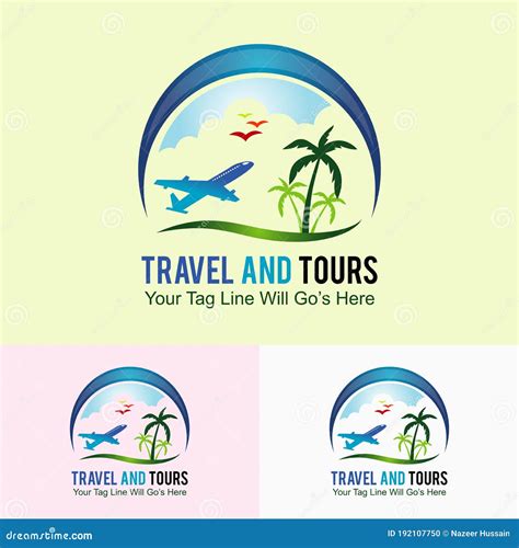 Travel and Tours Logo Vector Icon Stock Vector - Illustration of ocean, sign: 192107750