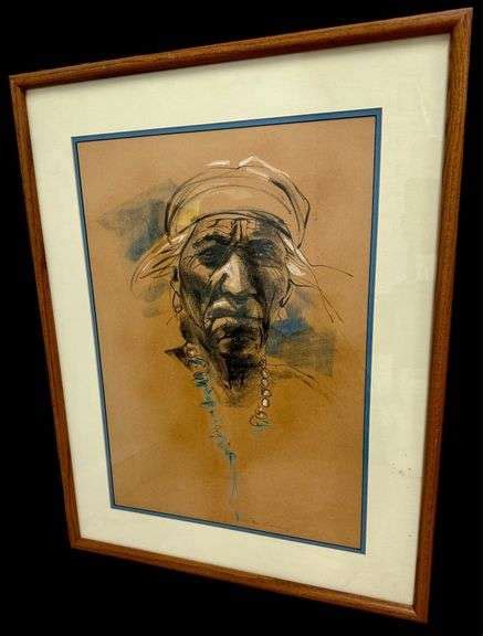 Native American Male Portrait - SOLDasap LLC