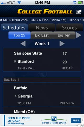 Top Free IOS Apps for ESPN College Football Fans | Tips and News about ...