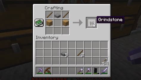 How To Make A Grindstone: Minecraft Recipe