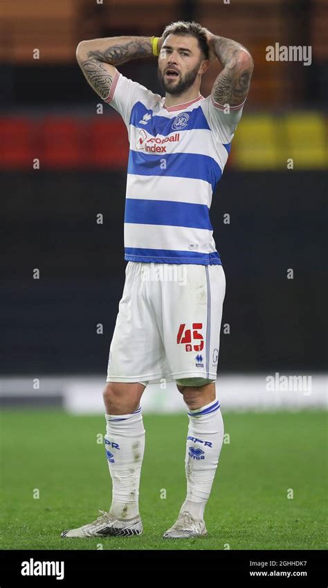 Charlie Austin of QPR reacts to a missed chance to score during the Sky ...