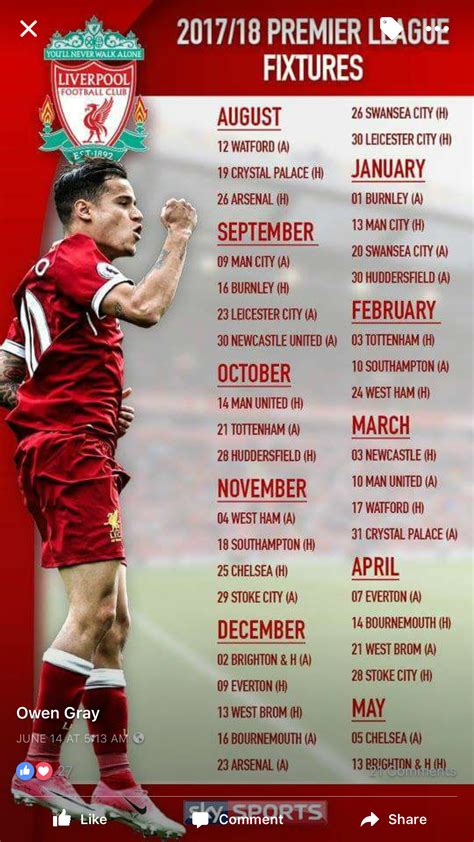 Liverpool Fixtures On Tv / Liverpool Fixtures On TV - Free Listings ...