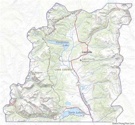 a map showing the location of lake county