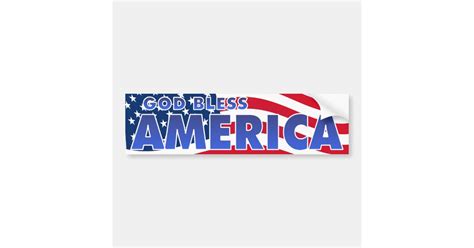 God Bless America Bumper Sticker | Zazzle