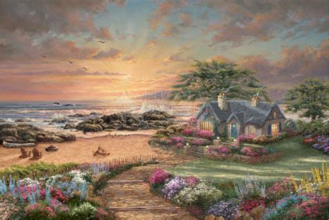 Seaside Cottage, by Thomas Kinkade Studios - Village Gallery