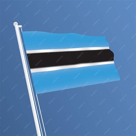 Premium Vector | Botswana waving flag design and botswana flag design