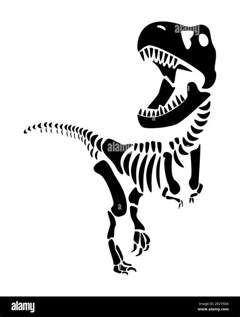 Illustration cartoon t rex dinosaur walking Black and White Stock Photos & Images - Alamy