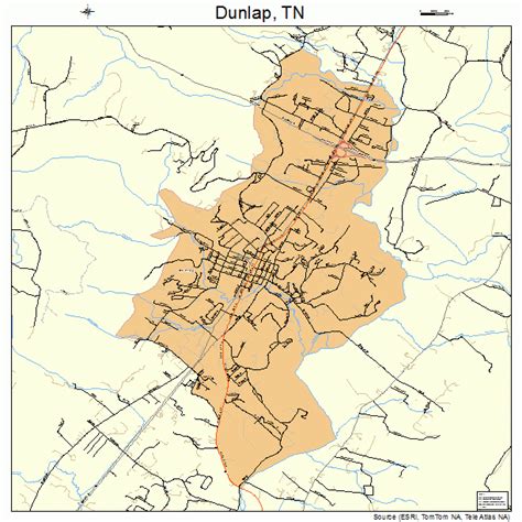 Dunlap Tennessee Street Map 4722000