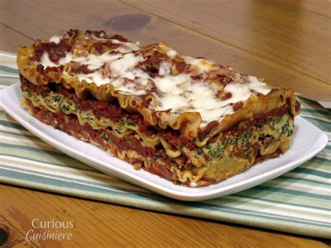 Mushroom Spinach No Boil Lasagna • Curious Cuisiniere