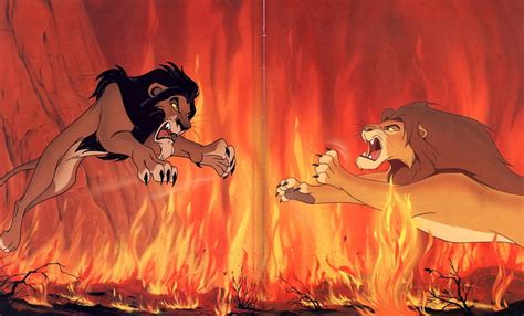 Simba And Scar Fighting