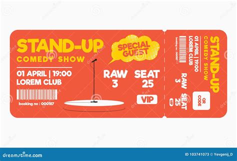 Comedy Show Ticket Template