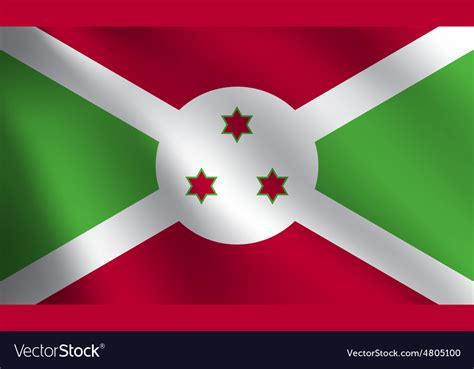 Burundi flag Royalty Free Vector Image - VectorStock