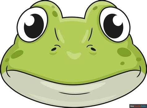 How to Draw a Frog Face - Really Easy Drawing Tutorial