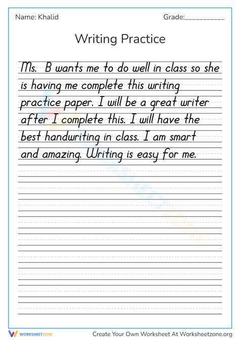 Free Printable Aesthetic Handwriting Practice Sheets