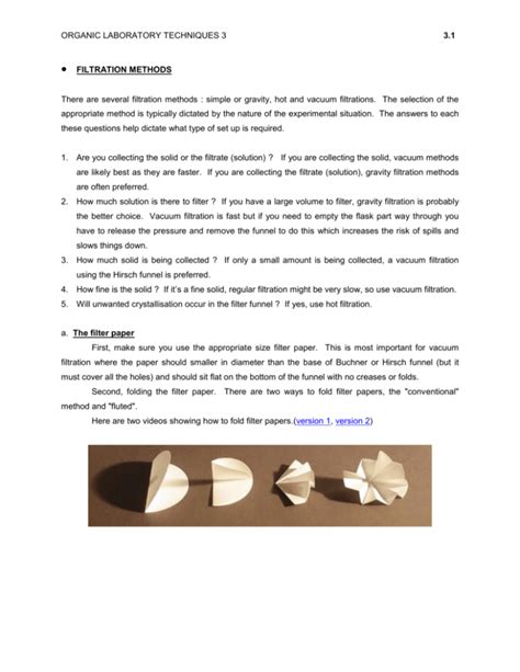 Filtration methods