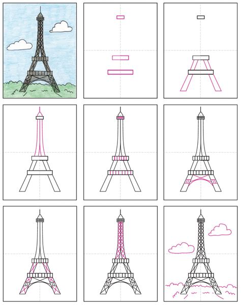 How to Draw the Eiffel Tower · Art Projects for Kids