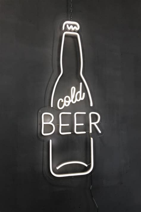 Beer LED Neon Sign Beer Bottle Neon Sign Cold Beer Sign | Etsy in 2021 | Beer signs, Neon signs ...