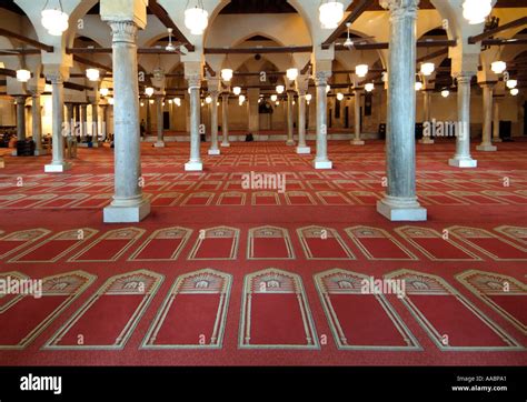 Prayer room, Al-Azhar mosque, Islamic Cairo, Egypt Stock Photo - Alamy