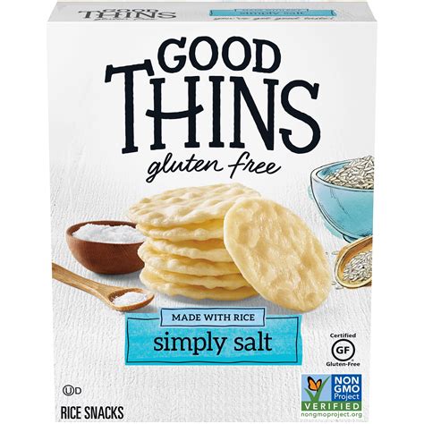 Good Thins Simply Salt Rice Snacks Gluten Free Crackers, 3.5 oz ...