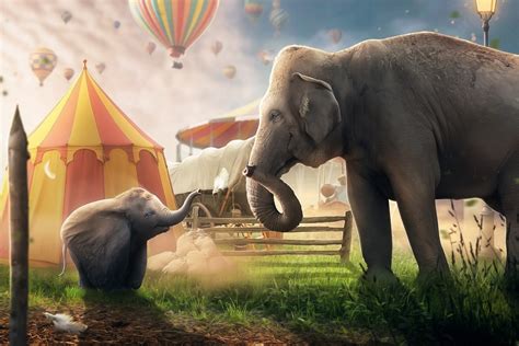 Download Dumbo Circus Elephant Movie Dumbo (2019) HD Wallpaper by Hosney Qanadelo