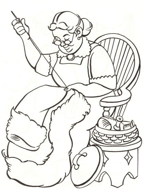 Coloring Pages Of Mrs. Claus Coloring Pages