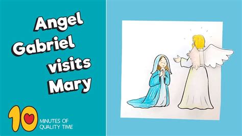 Angel Gabriel Visits Mary Coloring Pages