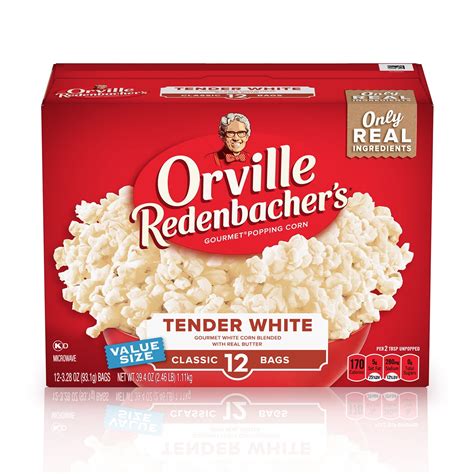 Orville Redenbacher's Tender White Popcorn, 3.28 Oz, 12 Ct - Walmart ...