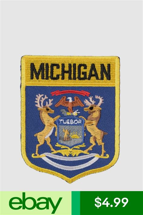 Patches Crafts #ebay | Michigan state flag, Michigan state, State flags