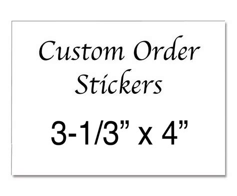 3-1/3 X4 Rectangle Custom Labelswhite Matte - Etsy