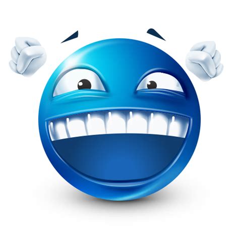 Bluemoji Mile-Wide Smile | Blue Emoji | Know Your Meme