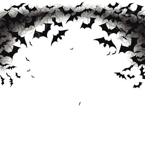 Halloween Bat Border, Bat, Animal, Outline PNG Transparent Image and Clipart for Free Download