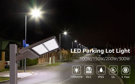 300W LED Street Light, Dusk to Dawn LED Parking Light, 1000W Metal Halide Equivalent - Lepro
