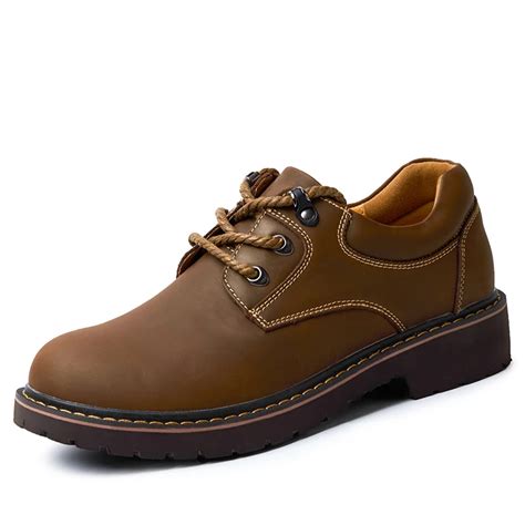 2018 Men's Oxford Shoes Leather Casual Shoes Mens British Lace up Work Shoes Oxfords Dress Shoes ...