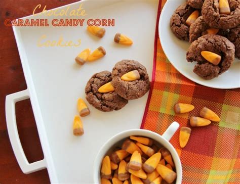 Chocolate Caramel Candy Corn Cookies - Around My Family Table